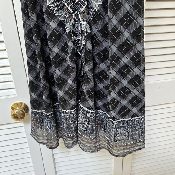 Forever 21 Dress Tartan Plaid Tribal Print Sleeveless Large NWT - Picture 6 of 17